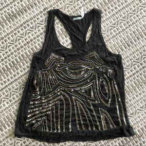 Urban Outfitters Kimchi Blue Sequin Tank Grey Size XS